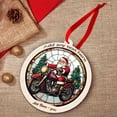 thumbnail image 5 of Biker Santa Claus Stained Glass Suncatcher Ornament – Ornament Gift for Family, Friends, Men & Women, Christmas 2025 Keepsake, 5 of 6