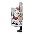 thumbnail image 2 of HATIART Hooded Blanket Christmas Wearable Blanket 56x80 Inch Comfotable Hooded Throw Wrap, 2 of 3