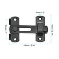 thumbnail image 2 of Unique Bargains 3.9' x 2.8' Door Latch, 4Pcs Large Flip Gate Latch Stainless Steel for Door and Window, Black, 2 of 4