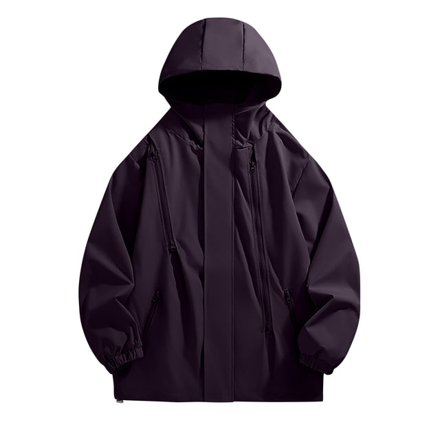 RXIRUCGD Men's Spring And Charge Coat Thin Outdoor Mountaineering And Riding Windproof Work Coat, Brown, Size: L