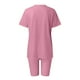 thumbnail image 4 of Conjunto deportivo de 2 piezas para mujer con top de manga corta y pantalón corto - Poliéster, transpirable, S-XXXL para yoga/running/actividades diarias, 4 of 6