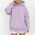 thumbnail image 6 of VISALY Hoodies Pullover Tunic Sweatshirt Hoodies Oversized Sweatshirts Pullover Sweaters Long Sleeve with Pockets Winter Fall Sweatshirt Long Sleeved Sweater Fall Sweatshirts Purple L, 6 of 8