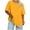 Yellow, variant on Gytharion Plus Size T-Shirts for Women Summer Solid Casual Round Neck Pullover Shirts Loose Comfy Short Sleeve Basic Tee Tops