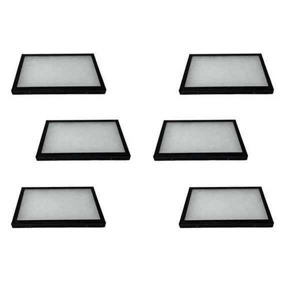6 Pack of Riker Display Cases 8 x 12 x 3/4 with Glass Top for Collectibles Jewelry Arrowheads Relics & More