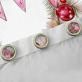 thumbnail image 4 of jejeloiu Bowtie Xmas Wreath Blackout Curtains (2-Pack,38x45),Pink Heart Red Berry,Ultra Soft Decor For Princess, 4 of 6