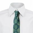 thumbnail image 2 of Ethnic Necktie, Floral Ornamental Patterns, Dress Tie, 3.7", Slate Blue Multicolor, by Ambesonne, 2 of 3