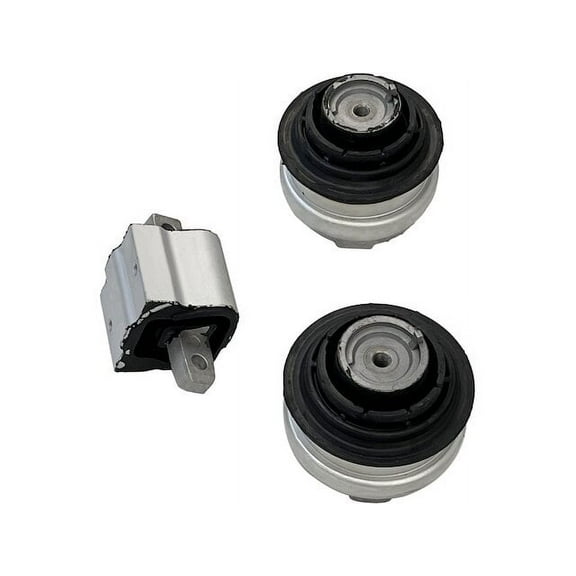 Engine Motor Mount and Transmission Mount Kit - 3-Piece - Compatible with 2006 - 2009 Mercedes-Benz E350 Sedan 4-Door 3.5L 3498CC V6 Gas DOHC Naturally Aspirated 2007 2008