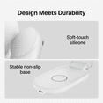 thumbnail image 6 of Belkin MagSafe Charger Compatible, 2-in-1 Qi2 Wireless Charging Station 25W, Convertible Wireless Charger for iPhone 16, AirPods, Portable Phone Stand for Travel w/ USB-C Port, 45W Adapter - White, 6 of 6