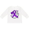 thumbnail image 3 of Inktastic Love, Care, Cure Cystic Fibrosis Awareness Purple Ribbon Boys or Girls Long Sleeve Toddler T-Shirt, 3 of 5