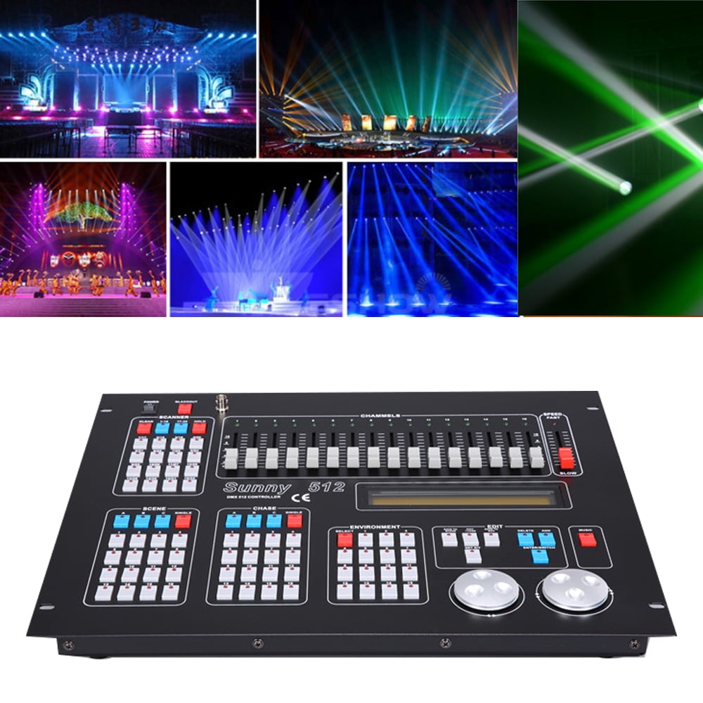 Sunny DMX512 DJ Disco Controller Stage Light Mixer Moving head Led Par with Flight Case USA Stock