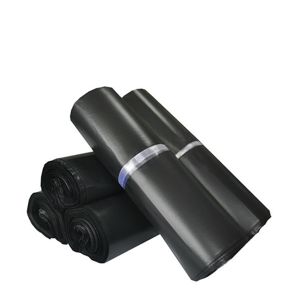 Bolsa de embalaje exprés, impermeable, de polietileno engrosado, para mensajería, almacenamiento de ropa, color negro, 11 dmm