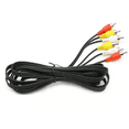 thumbnail image 3 of SatelliteSale 3-Male a 3-Male Video AV RCA AV Cable Composite PVC Cordón negro (6 pies), 3 of 5