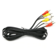 thumbnail image 3 of SatelliteSale 3-Male a 3-Male Video AV RCA AV Cable Composite PVC Cordón negro (6 pies), 3 of 5