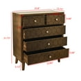 thumbnail image 4 of 30" Tall Solid Wood 5-Drawers Accent Cabinet Entryway Storage Cabinet, 4 of 8
