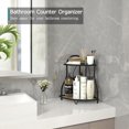 thumbnail image 2 of 2 Tier Corner Bathroom Sink Vanity Organizer Countertop Shelves  Metal Corner Spice Seasoning Rack Shelf Organizer Count, 2 of 8