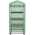 thumbnail image 4 of 4 Tier Mini Greenhouse Indoor Outdoor with PE Cover and Roll-Up Zipper Door, Portable Waterproof Cloth Greenhouse Tent Grow Seeds & Seedlings, 27.25"X 19"x 63", 4 of 12