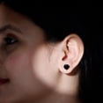 thumbnail image 5 of Rosec Jewels Natural Black Onyx Heart Earrings for Women (8 mm, AAA Quality, 4.2 Ct) - Solitaire Stud Earrings - Ready to Gift, 10K Yellow Gold, 5 of 9