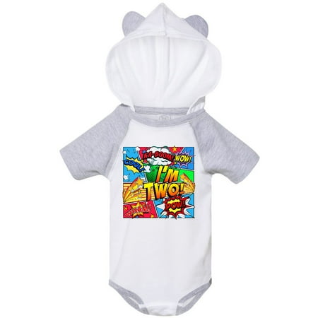 

Inktastic I m Two Comic Book Gift Baby Boy or Baby Girl Bodysuit