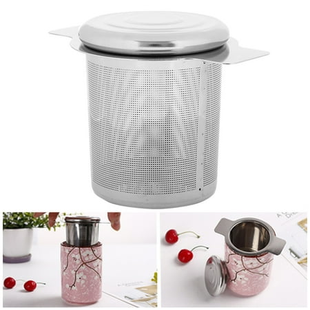

Stainless Steel Mesh Tea Infuser Metal Cup Strainer Loose Leaf Filter with Lid
