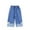 01-Blue, variant on Auroural Toddler Girl Pants 6T Girls' Straight Leg Jeans Fashionable And Loose Women's Treasure Wide Leg Pants Children's Pants Blue 6 Years