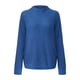 thumbnail image 3 of Gibobby Suéter de Punto, Suéteres de otoño para mujer, suéter de punto trenzado de cuello alto para mujer, color sólido, casual, ropa cálida de moda(Azul,CH), 3 of 5