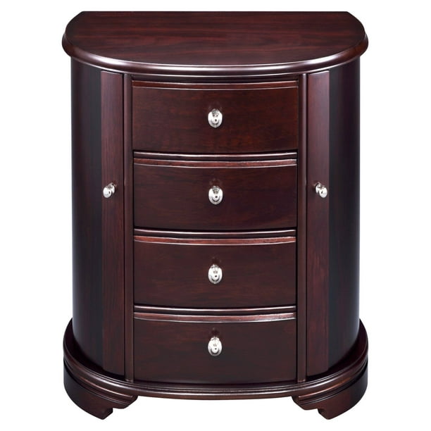 Homepointe Classic Charming Wooden Jewelry Box Walmart Com Walmart Com