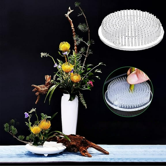 AUHomi Flower Frog Clear Plastic Pin, Frog Flower Arrangement Holder, Flower Frogs for Arrangements Vase, Plastic Flower Frog Flower Pins, 2.75" Inch