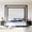 Black, variant on MODERNLUXE Queen Size Canopy Platform Bed, Low Profile with Upholstery Headboard, Espresso