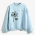 thumbnail image 4 of KIHOUT Womens Tops Plus Size Womens Winter Sexy Shirts Round Neck Long Sleeve Tops Printed Regular Blouse, 4 of 4