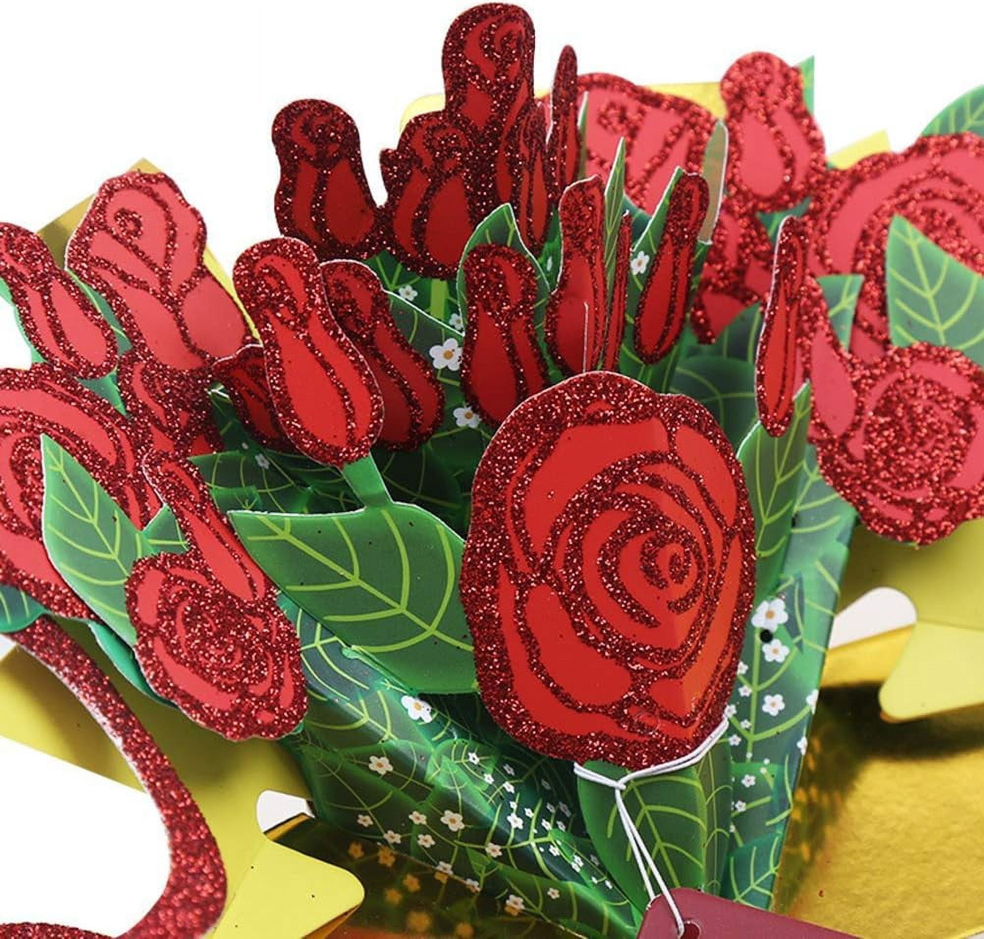 Get Well Soon Flower Pop Up Card, 3D Flower Bouquet Greeting Cards For Women For All Occasion, Mother's Day, Birthday Card For Mom, Thinking Of You