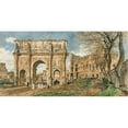 thumbnail image 2 of Rudolf von Alt 24x14 Gold Ornate Framed and Double Matted Museum Art Print Titled - The Arch of Constantine and the Colosseum, Rome (1872), 2 of 4