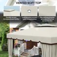 thumbnail image 4 of Outsunny 10' x 10' Outdoor Patio Gazebo w/ Sidewalls, Cream White, 4 of 10