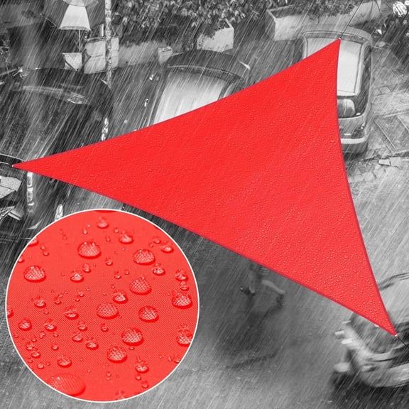 Royal Shade 12' x 12' x 12' Red Triangle Waterproof Sun Shade Sail Canopy, UPF50+ 95% UV Block, Custom Size Available for Patio Garden