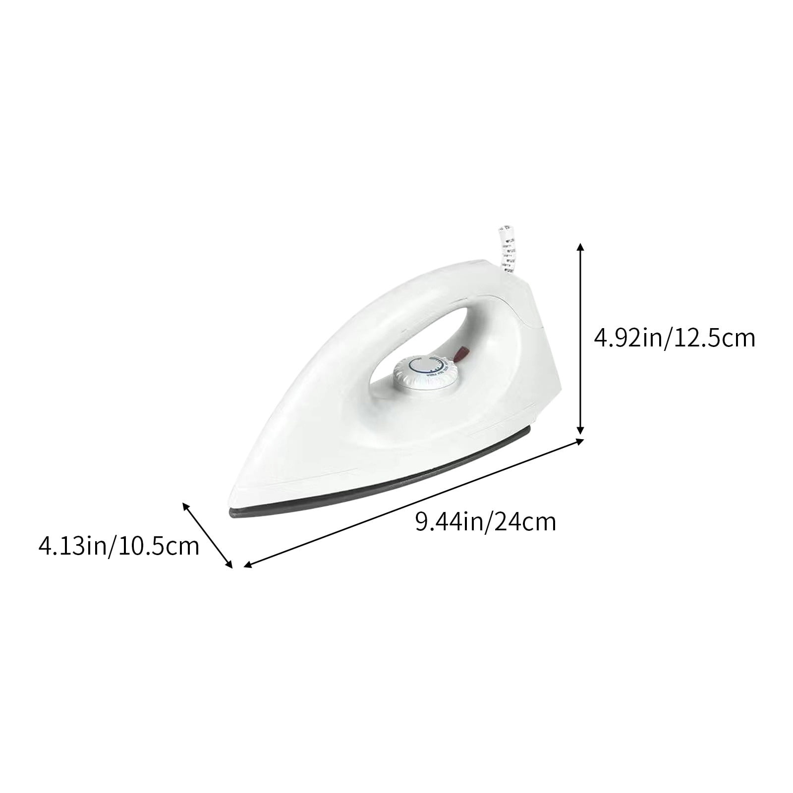 Home Dry Clothes Iron,Temperature Adjustable Ironing Device for Fabric Wrinkle Removal,Sleek Soleplate Fast Heating for Nylon Silk Wool Linen,Ideal for Home Ironing and Office Garment Care-White