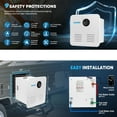 thumbnail image 4 of Kohree 60,000 BTU RV Tankless Water Heater Propane ,2.9 GPM Endless On-Demand Hot Water with 15 x 15 inches White Door and Remote Controller for RV Campers, 4 of 12