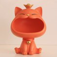 thumbnail image 4 of Decoración De Almacenamiento Figura decorativa de resina para almacenamiento de gato de la fortuna para estudio (naranja) Ehuebsd Libre de BPA, 4 of 6