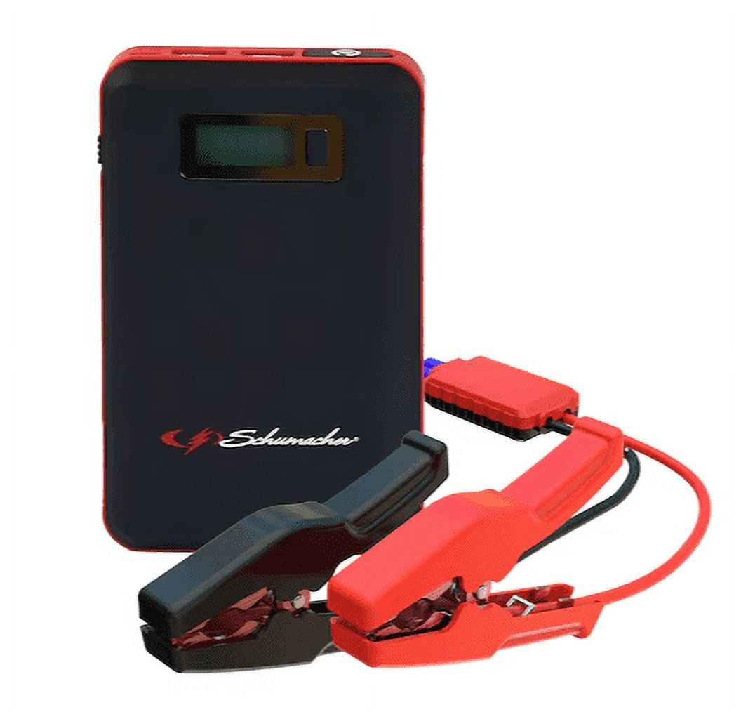 Schumacher Electric Portable 600 Peak Amp Lithium Ion Car Battery Jump Starter and Power Pack with USB Ports, 12V DC