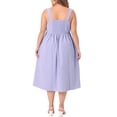 thumbnail image 4 of DARING DIVA Women's Plus Size Cute Bow Flowy Back Smocked Midi Cami Dress 4X Purple, 4 of 6