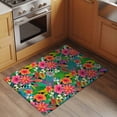 thumbnail image 2 of Colorful Floral Entryway Rug 2'x3'&nbsp; Non Slip Front Door Mats, Summer Botanical Flowers Watercolor Entrance Rugs Indoor Outdoor Carpet, Washable Floor Mats Small Area Rug for Bedroom Kitchen, 2 of 8