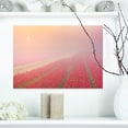 thumbnail image 1 of Sunrise over Rows of Tulips - Landscape Canvas Art Print, 1 of 3