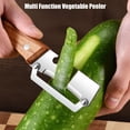 thumbnail image 4 of Zero Snag Wooden Peeler, Zero Snag Wooden Kitchen Tool, Multi-Functional Vegetable Peeler for Kitchen, Multifunctional Vegetable Peelers Stainless Steel Sharp Blades with Bottle Opener, 4 of 8