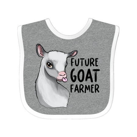 

Inktastic Future Goat Farmer Gift Baby Boy or Baby Girl Bib