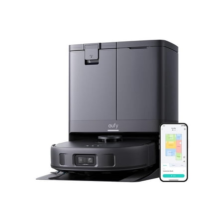 eufy X10 Pro Omni Robot Vacuum and Mop with 8,000 Pa Suction, Dual Mops with 12 mm Auto-Lift and Carpet Detection, AI Obstacle Avoidance, Auto Mop Washing, Auto Drying, Self-Emptying, Self-Refilling