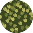 thumbnail image 1 of Ahgly Tapis Rond Lavable en Machine Intérieur Transitionnel Vert Pistache, 3 Pieds Rond, 1 of 7