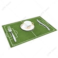 thumbnail image 3 of 4/6 Pcs Placemat Soccer Balls Football Field Printed Table Mat For Tables Heat-insulation Cotton Linen Kitchen Dining Pads, 3 of 7
