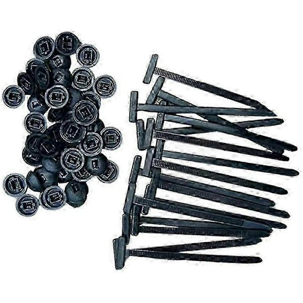 Nylon Universal Cable Tie Buckle,10-100 PCS Pin and Button Zip Ties Self-Locking