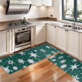 thumbnail image 3 of Kitchen Rugs Sets Of 2,Green Christmas Snowflake Pattern Anti Fatigue Kitchen Mat Rugs Non Slip Washable,Decorative Kitchen Floor Mats for Kitchen,Sink,Laundry,17"X47", 3 of 5