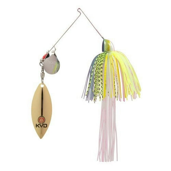 Strike King KVD Spinnerbait, Chartreuse Sexy Shad, 3/8 Oz.
