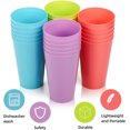 thumbnail image 5 of Unbreakable Plastic Tumblers Reusable, NOGIS 17.5 oz Plastic Drinking Glasses set of 12, BPA Free Dishwasher Safe Drinking Cups for Kids Kitchen Camping Party Outdoor, 5 of 7