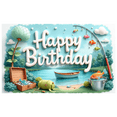 thumbnail image 2 of Fishing Theme Birthday Banner Outdoor Decor Fishing Rod Happy Birthday Decor for Birthday Party Outdoor Adventure Relaxation, 2 of 8